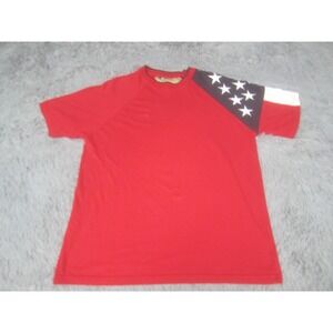 Rock Point Shirt Mens Large Red American Flag Stars Sleeve Patriotic Tee USA